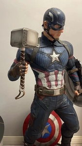 カスタムデコレーション有名な映画ヒーローマーベルキャラクター等身大樹脂グラスファイバー像彫刻 - Product Image 4