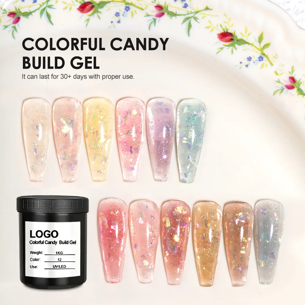 Producto para uñas Colorful Candy Build Gel Precio de fábrica Build Gel