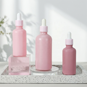Popular 15Ml/30Ml/50Ml/100Ml Amber Pink Essential <b>Oil</b> Glass Dropper <b>Bottles</b> with Screen Printing 1/2 Oz 1Oz 2Oz 4Oz - Product Image 1