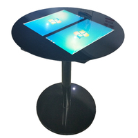 Table interactive portable ronde à écran LED de 21,5 pouces, table tactile intelligente pour bar de café