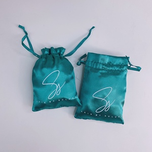 Pochette en satin de soie de luxe personnalisée avec logo, doublure en satin, pour bijoux, parfums, cadeaux de fête, sacs à cheveux pour petites entreprises - Product Image 2