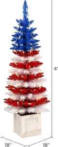 Sapin de Noël artificiel <span class=keywords><strong>en</strong></span> <span class=keywords><strong>pot</strong></span> de 1,20 m, écoresponsable, personnalisé, avec lumières LED Dura-Lit blanc chaud pré-éclairées, solaires et légères - Product Image 3