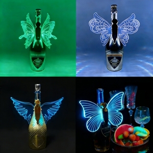 Bâton lumineux LED rechargeable, ailes d'ange scintillantes, bouchon de bouteille de champagne, lumière stroboscopique, service de vin, lumière scintillante LED pour bouteille - Product Image 4
