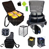 Lot de 4 projecteurs LED sans fil sur batterie pour mariage, 6x18W, Smartbat, pour DJ et éclairage de scène