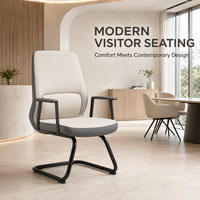 Chaise de conférence exécutive moderne haut de gamme à dossier mi-haut avec fonction bascule, structure en bois robuste, soutien confortable réglable en PU pour bureau à domicile