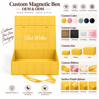 Boîte magnétique pliable de luxe avec poignée en ruban, logo UV sélectif, en carton rigide écologique, pour cadeau de mariage ou anniversaire