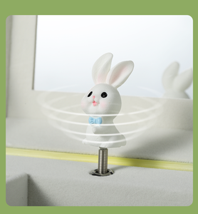 Boîte à <span class=keywords><strong>musique</strong></span> personnalisée en bois de luxe avec figurine de lapin rotative |   Bijou musical artisanal pour filles, souvenir d'anniversaire - Product Image 5