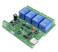Module d'interrupteur intelligent DC 5-32V, module de relais Wifi à 4 canaux, interrupteur à commande à distance sans fil, verrouillage automatique, application téléphonique pour maison intelligente