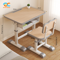 Tables et chaises de bureau de fournisseur premium, surface facile à nettoyer, en stock, ensemble table et chaise pour salle de classe du lycée