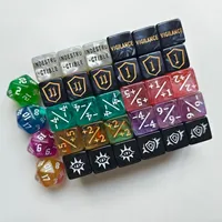 Chuanglai Dés en plastique carrés de 16 mm D6 pour l'enseignement des mathématiques, symboles d'addition/soustraction à angle droit pour Deskjoy Adultes