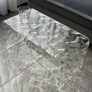 Table de salle <span class=keywords><strong>à</strong></span> manger en verre avec base en marbre, design en bambou central, style football, coiffeuse, table <span class=keywords><strong>à</strong></span> café, sculpture blanche - Product Image 6