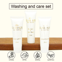 Ensemble d'articles de toilette jetables personnalisés pour hôtel, shampoing aux extraits naturels, emballage écologique, parfum frais, ensemble d'articles de toilette pour hôtel