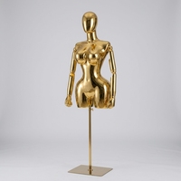 Mannequin torse en plastique grande taille, poitrine et hanches généreuses, courbes généreuses - Modèle demi-corps avec support métallique réglable