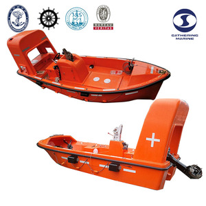 Bateau <span class=keywords><strong>de</strong></span> sauvetage maritime en fibre <span class=keywords><strong>de</strong></span> verre avec moteur pour navire GRP - Product Image 1