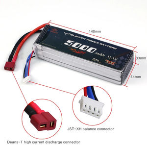 <span class=keywords><strong>Batterie</strong></span> de bâton LiPo 11.1V 5000mAh 3S 70C pour pistolets Airsoft, modèles RC et passe-temps pour bateau hélicoptère Rc Axial Hpi E-Revo - Product Image 2