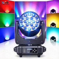Mini projecteur LED Wash à tête mobile 19x15W RGBW 4-en-1 avec zoom pour scène