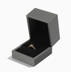 Custom Logo PU and Velvet Square <b>Ring</b> <b>Box</b> Luxury Jewelry Packaging <b>Box</b> for Engagement Wedding Gift and jewelry <b>ring</b> packaging - Product Image 3