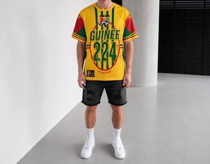 Camiseta de Fútbol <span class=keywords><strong>GUINEE</strong></span> para Hombre, Cuello Redondo, Manga Corta, Color Sólido, para Adultos, Todas las Temporadas, para Fitness y Deportes, Talla 6XL - Product Image 1