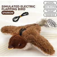 Juguetes Automáticos para Gatos, Pájaros que Chirrían, Recargables, Interactivos, Juguete de Ejercicio para Gatos, Pájaro Realista, Juguete de Peluche Eléctrico