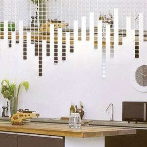 Hot Selling Home Decoration <b>Square</b> Acrylic <b>Mirror</b> Wall Stickers Bedroom Living Room Decoration 100 Pieces Per Set - Product Image 4