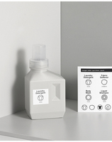 Botella de Plástico de Alta Calidad y Bajo MOQ de 400ml, 600ml, 1000ml para Detergente Líquido de Lavandería, Nuevo Diseño para Champú