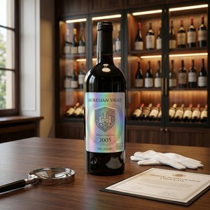 Étiquettes de vin holographiques personnalisées haut de gamme anti-contrefaçon, écologiques et imperméables en papier holographique pour boissons et objets de collection - Product Image 5