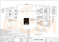 Cable Serial RS232 USB a DB9 con Chip FTDI FT232RL Compatible con UC232R-10 USB-DB9 10cm RS232
