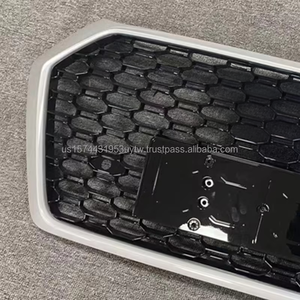 Calandre avant nid d'abeille style PNB RSQ5 pour Audi Q5 B9, cadre noir brillant, argenté, 2019-2021, ABS, nouvelle qualité supérieure, installation facile - Product Image 3