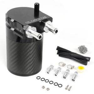 Tangki Penampung Oli Universal Aluminium 3/8 inci NPT 2 Port dengan Baffle untuk Bensin Diesel Turbo - Product Image 3