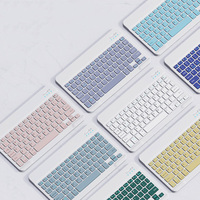 Set Keyboard dan Mouse Nirkabel Ultra Tipis Berwarna 10 Inci, Tipe C USB untuk Mac