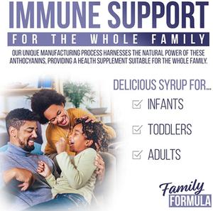 Suplemento de refuerzo inmunológico saludable, jarabe líquido de bayas de saúco negro con vitaminas, líquido oral para adultos - Product Image 4