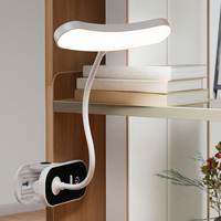 Lampe de bureau LED à pince, rechargeable par USB, portable, protection des yeux, lumière d'étude avec gradation progressive blanc neutre 4100K