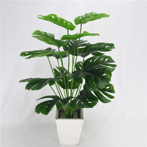 Plantas artificiales hojas de palma verde Monstera hogar jardín sala de estar dormitorio balcón decoración planta de plástico Tropical - Product Image 2