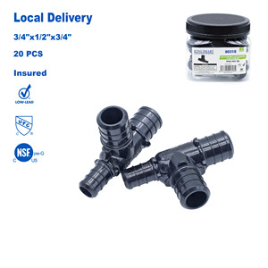 KING SMART Conector en T Reductor sin Plomo F2159/PEX B 3/4"*1/<span class=keywords><strong>2</strong></span>"*3/4" Certificado NSF UPC PPSU para Derivación <span class=keywords><strong>de</strong></span> Tuberías (Envío Gratuito a EE. UU. y Canadá) - Product Image 1