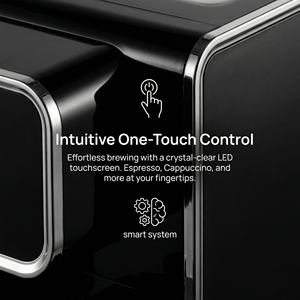 Machine à expresso automatique avec pompe à pression de 8 à 10 bars, mousseur à lait vapeur, chauffe-tasses, boîtier en aluminium pour usage domestique et commercial - Product Image 4