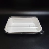 SP2439 Récipient à salade de fruits compostable jetable en gros Boîte à lunch en PLA avec couvercle