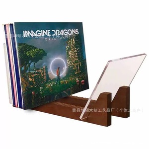 Wooden Cd Rack Natural Color Desktop Storage Display <b>Stand</b> For Music Lovers Vinyl <b>Record</b> Holder - Product Image 1