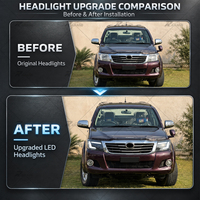 Ensemble de phares LED Travo Design pour Toyota Hilux Vigo 2012-2015, paire gauche et droite, installation Plug and Play