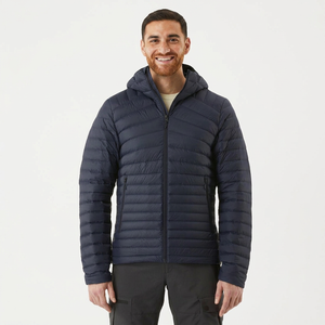 Blouson matelassé en toile personnalisé OEM pour homme, col montant, logo frontal, séchage rapide, respirant, style urbain, vente en gros - Product Image 1