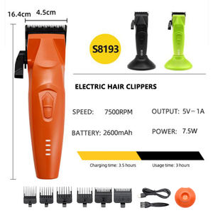ชุดเครื่องตัดผมไฟฟ้าแบบกำหนดเอง เครื่องเล็มผมแบบ Zero Gap อุปกรณ์กำจัดขน เครื่องตัดผมสำหรับร้านตัดผม ความเร็ว 7500 รอบต่อนาที - Product Image 2