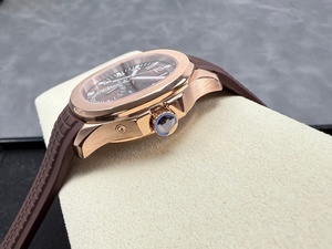 Montre mécanique de luxe, qualité supérieure, étanche, bracelet en caoutchouc, 40,8 mm, mouvement PPF 324, 5164, or rose, 123 g - Product Image 4