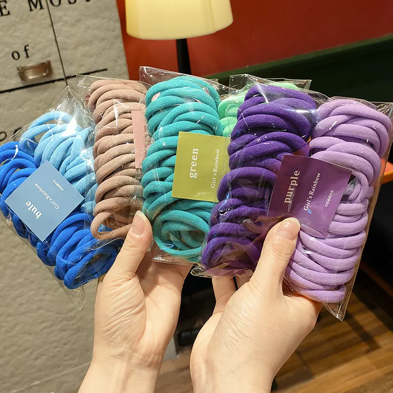 SongMay New Arrived 50Pcs/set Fashion Women Kids Hair Band Accessories Candy Color Rubber Band Hair Ties Elastic Hair Bands