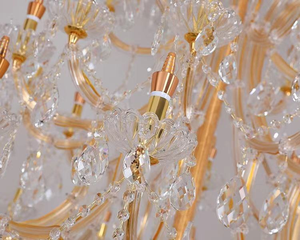 Lámpara de Araña de Cristal Estilo María Teresa Moderna Europea de 18 Luces para Sala de Estar, Dormitorio, Hotel, Colgante Plateado, Decoración del Hogar - Product Image 2