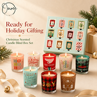 Coffret Cadeau Calendrier de l'Avent Bougies Parfumées de Noël Personnalisées Boîte Mystère Vente en Gros OEM ODM pour Promotion de Vente au Détail et Fêtes