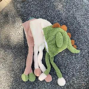 DDA1996 Mũ Lông Thú Cho Nữ Dễ Thương, Mũ Giữ Ấm Hình Động Vật Hoạt Hình, Mũ Mù<span class=keywords><strong>a</strong></span> Thu Hình Khủng Long, Mũ Mù<span class=keywords><strong>a</strong></span> Đông Làm Dày Tai Di Chuyển - Product Image 4