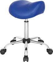 Vente en gros de tabouret orthopédique tabouret de selle ergonomique à coussin en cuir violet avec roue universelle