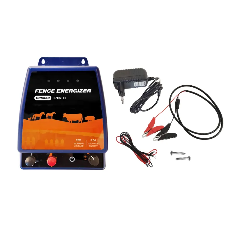 12 volt battery powered 3.5 J electric fence energizer prevent wild animal fence charger
