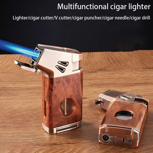 DEBANG yeni sigara rüzgar geçirmez <span class=keywords><strong>Torch</strong></span> puro çakmağı V kesici JET Feuerzeug sigara Isqueiro gaz çakmak accessogift hediye - Product Image 4