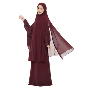 SIPO – ensemble de prière du Ramadan malaisien, télékung singapour, personnalisé, Oem, en soie, 2 pièces, broderie en dentelle, vêtements de prière - Product Image 1