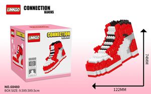 Vente en gros de mini briques d'assemblage de modèles 3D en plastique, chaussures de connexion <span class=keywords><strong>Linkgo</strong></span>, blocs de construction en diamant, jouets pour enfants, cadeau - Product Image 6